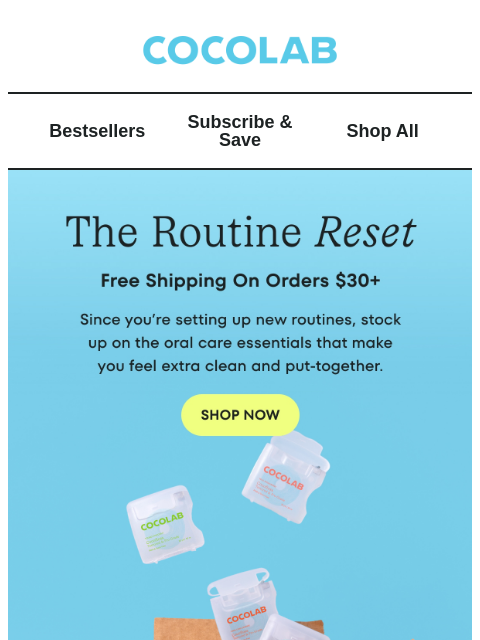 cocolab newsletter: 🍂 Free shipping on orders $30+ 🍂