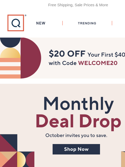 qvcemail newsletter: Out Now: October Deals