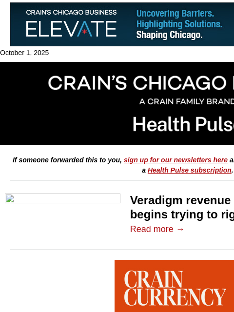 crainalerts newsletter: Embattled Veradigm's latest financials