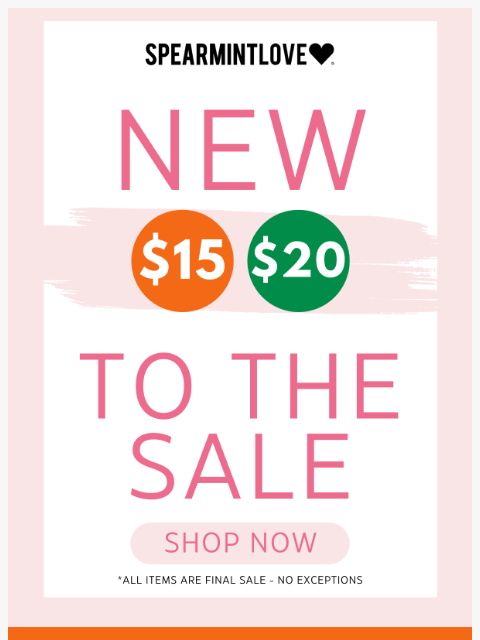 spearmintlove newsletter: Just $15 & $20: Irresistible Deals Await!