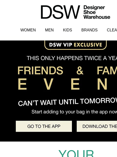 dsw newsletter: You deserve all this great stuff