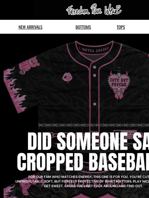 freedomravewear newsletter: 🔥 Did Someone Say Cropped? 👀