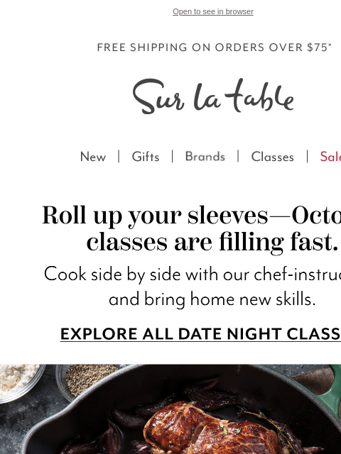 surlatable newsletter: What's hot right now: Bestselling classes.