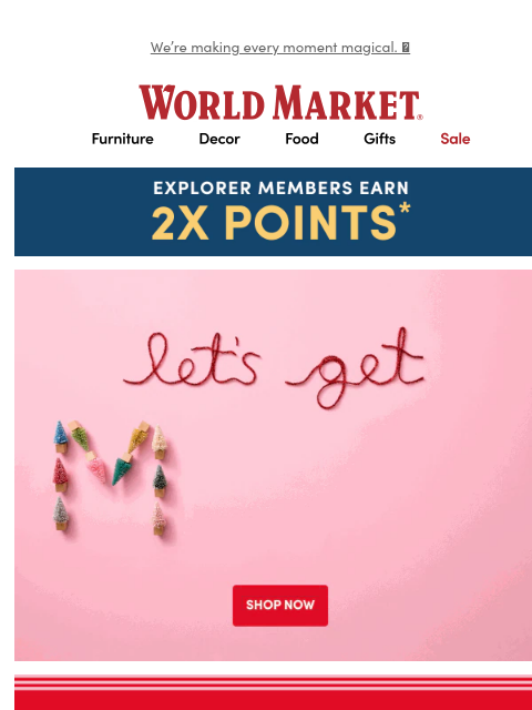 emailworldmarket newsletter: 🪄🎄 Our Holiday Shop is OPEN!