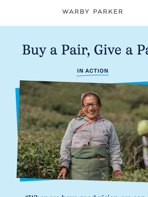warbyparker newsletter: Glasses can be life-changing