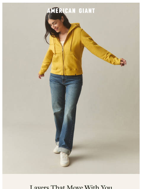 american-giant newsletter: A Hoodie for Every Moment