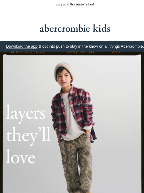 abercrombie newsletter: here for the leaves & layers  🍁