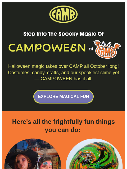 camp newsletter: A frightfully fun October awaits! 🎃