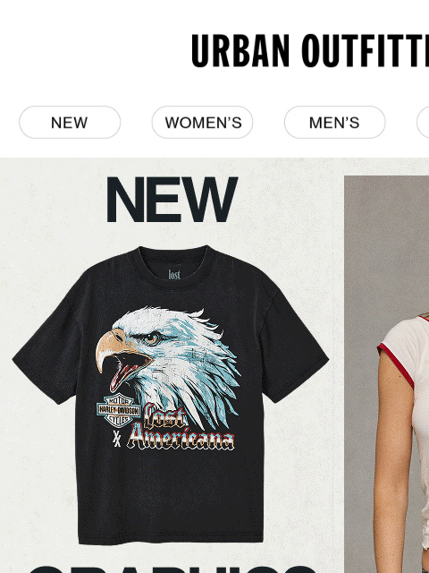 urbanoutfitters newsletter: Drop Everything! New Graphics are in →