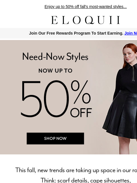 eloquii newsletter: THE fall shopping checklist