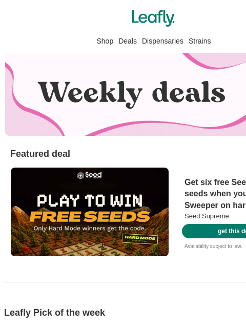 leafly newsletter: 🍁 October weed deals are here