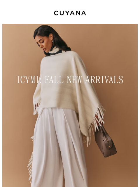 cuyana newsletter: Fall Newness