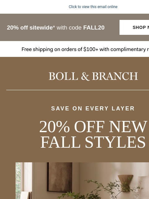 bollandbranch newsletter: Even more styles now up to 30% off