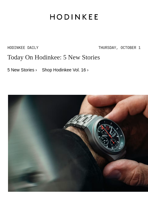 hodinkee newsletter: Hodinkee Daily | 10/01/2026