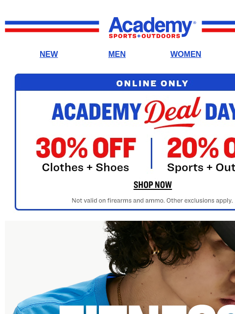 academy newsletter: Starting Saving Now: 30% Off Clothes + Shoes Onlin...