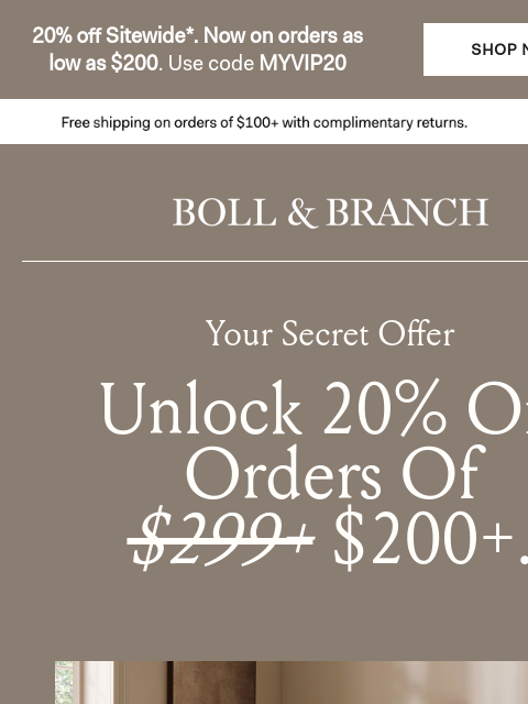 bollandbranch newsletter:  🤫 Secret offer: 20% off $200+ 