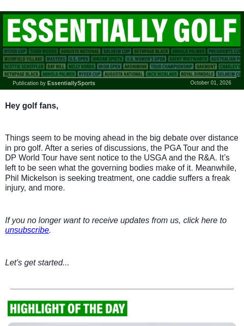newsbreakexpress newsletter: Another Setback for Golf’s Big Hitters