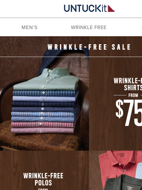 untuckit newsletter: The Wrinkle-Free Sale Starts NOW!