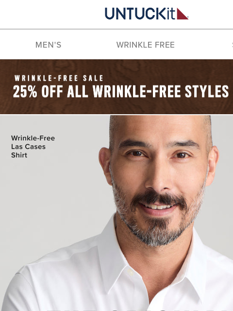 untuckit newsletter: Our Very First Shirt, Now $82! The White Las Cases