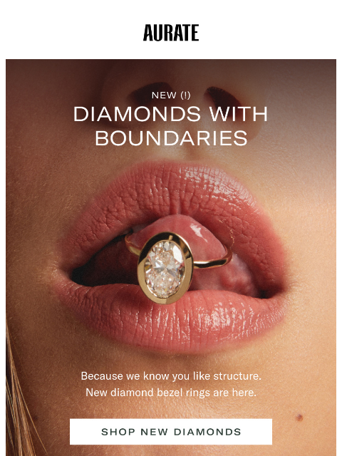 auratenewyork newsletter: NEW: DIAMOND BEZEL RINGS