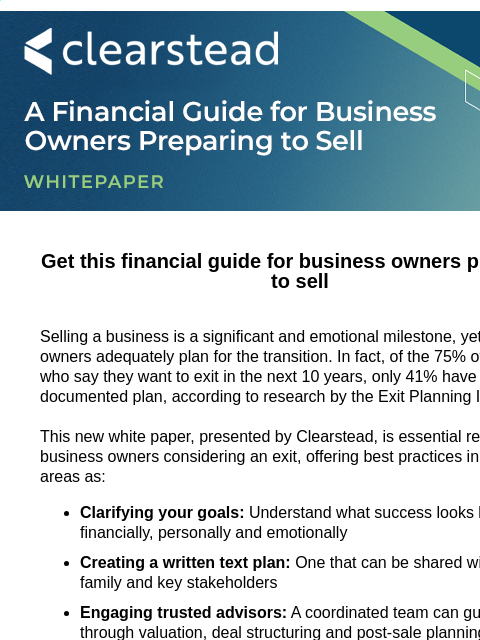 craincontentstudio newsletter: Selling your business? Get this guide!