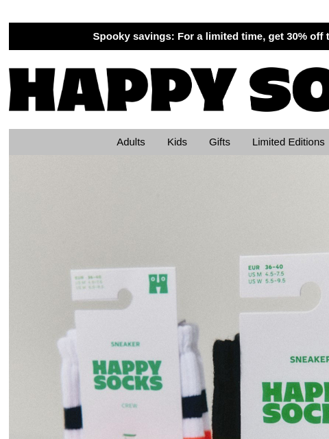 happysocks newsletter: Discover Our Sneaker Sock Collection!