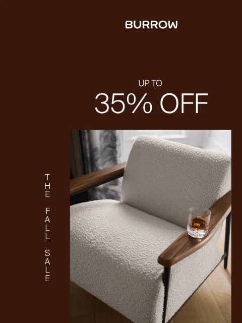 burrow newsletter: IT’S ON: Up to 35% Off