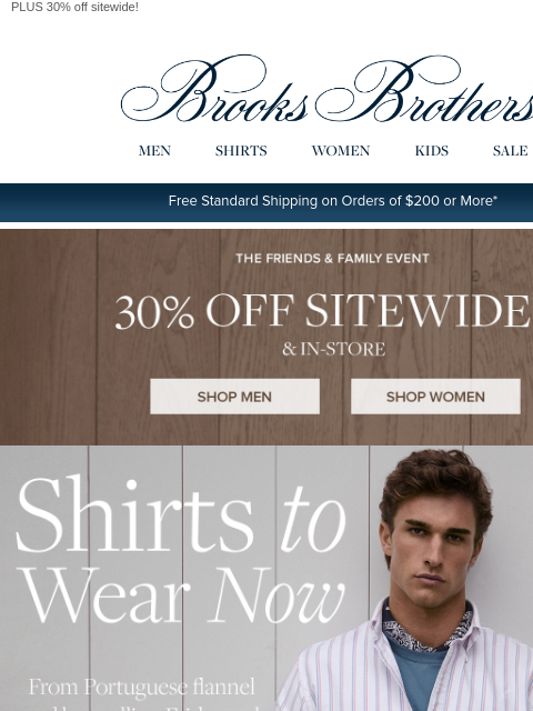 brooksbrothers newsletter: Shirt alert: 3 for $229 (Savings up to $215)