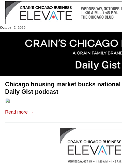crainalerts newsletter: Chicago housing market bucks national slowdown: Cr...