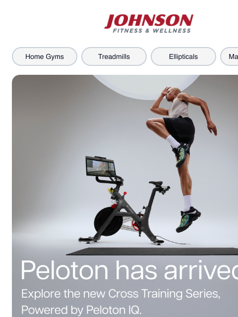 johnsonfit newsletter: Peloton — Now Available at Johnson Fitness & Welln...