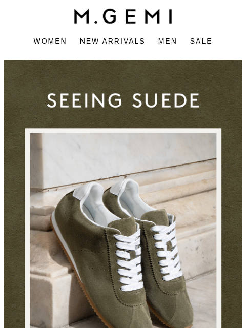 mgemi newsletter: New Suede Shoes