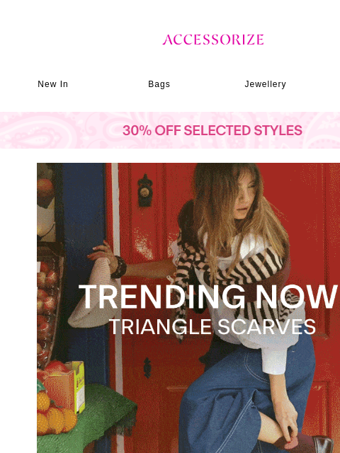 accessorize newsletter: TRENDING: Triangle Scarves