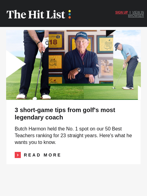 golfdigest newsletter: 3 short-game tips you need now
