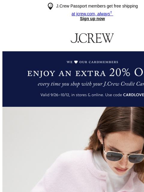 jcrew newsletter: Softest. Cardigan. Ever.