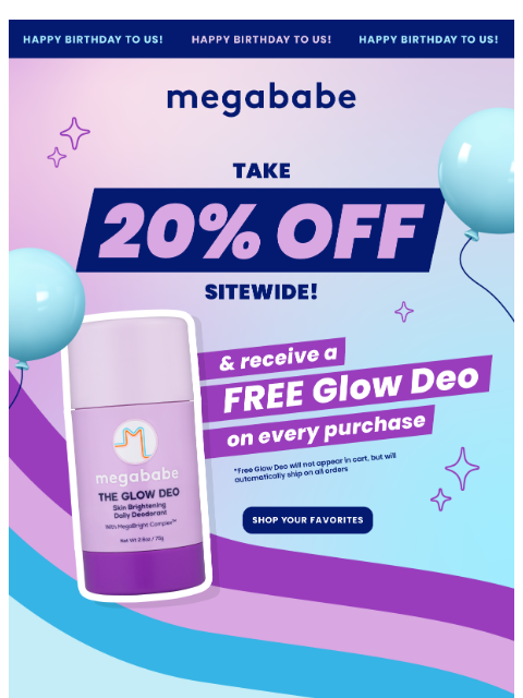 megababebeauty newsletter: 20% off + a FREE gift 🎁
