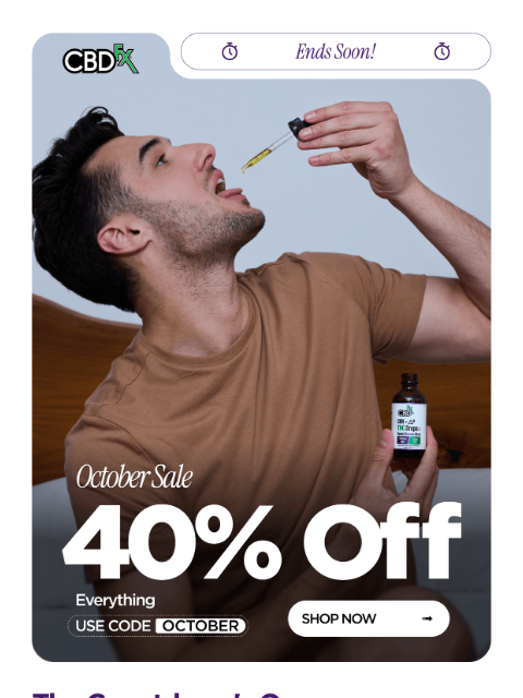 cbdfx newsletter: October Sale: 40% OFF everything!