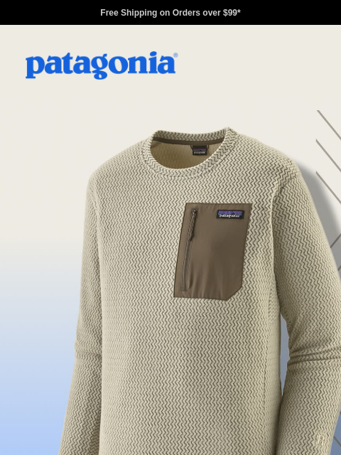 patagonia newsletter: R1 Air: fleece that breathes with you