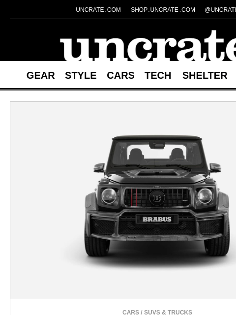 uncrate newsletter: Brabus 900 Rocket Edition Cabrio & more