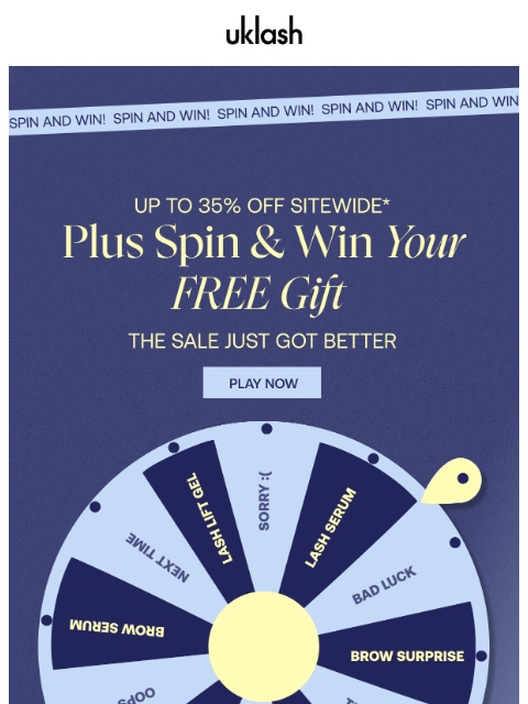 uklash newsletter: FINAL DAYS: Up to 35% off + a FREE gift 🎁✨