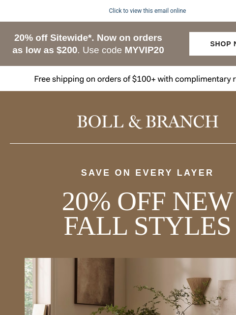 bollandbranch newsletter: Final few days for 20% off