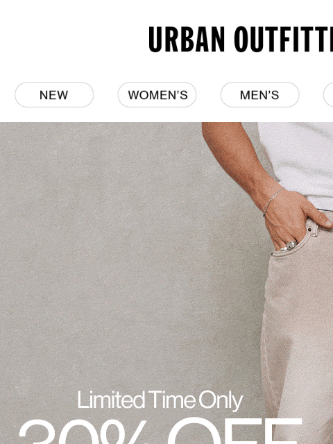 urbanoutfitters newsletter: ICYMI: 30% Off BDG Jeans →