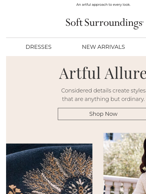 softsurroundings newsletter: Metallic Touches & Texture That Stand Out