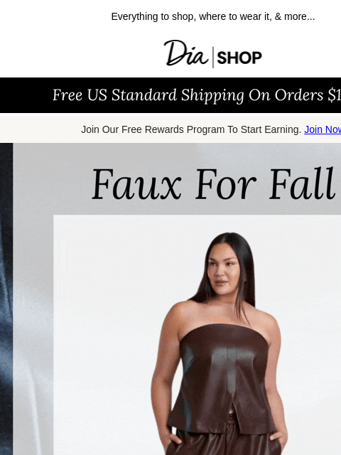 dia newsletter: Go *Faux* for Fall 🖤