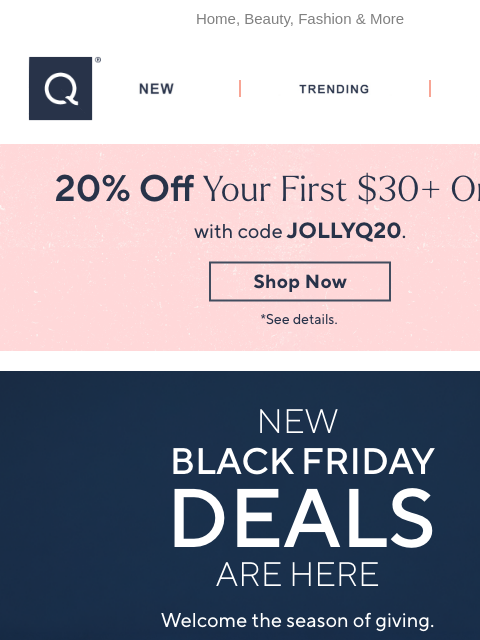 qvcemail newsletter: Just In! New Black Friday Deals