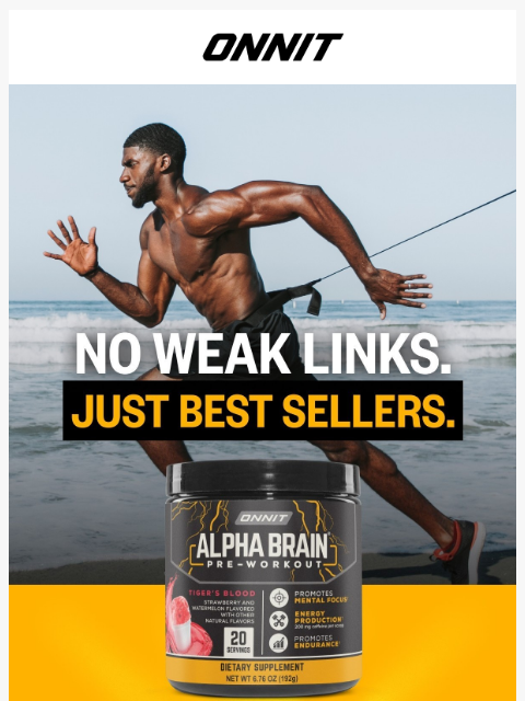 onnit newsletter: The performance best sellers that never miss