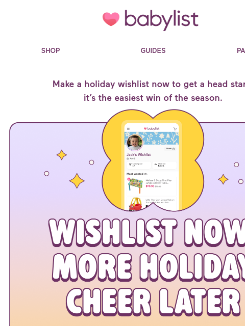 babylist newsletter: Gift giving made easy 🙌
