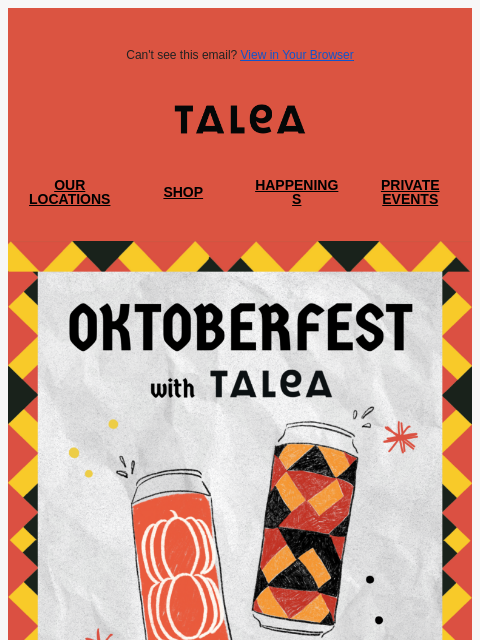 taleabeer newsletter: Last call for Endless Oktoberfest!