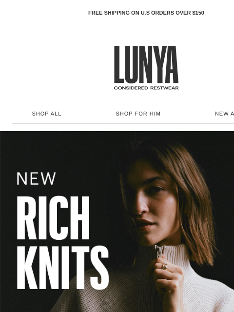 lunya newsletter: NEW KNITS THAT CARRY YOU