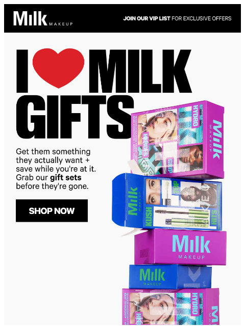 milkmakeup newsletter: NEW holiday gift sets just dropped