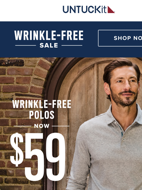 untuckit newsletter: On Sale Now 👕 Wrinkle-Free Polos From $59
